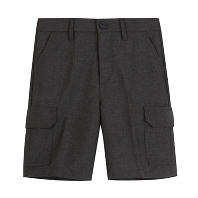 Debenhams Boys' grey cargo school shorts